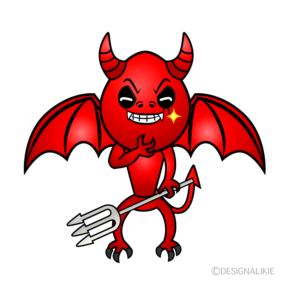 Grinning Devil Cartoon Character Image