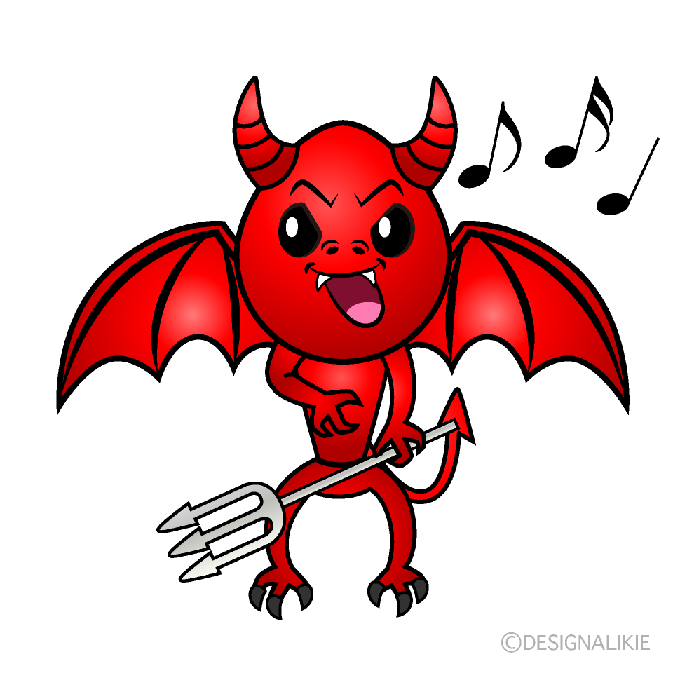 Singing Devil Cartoon Character Image