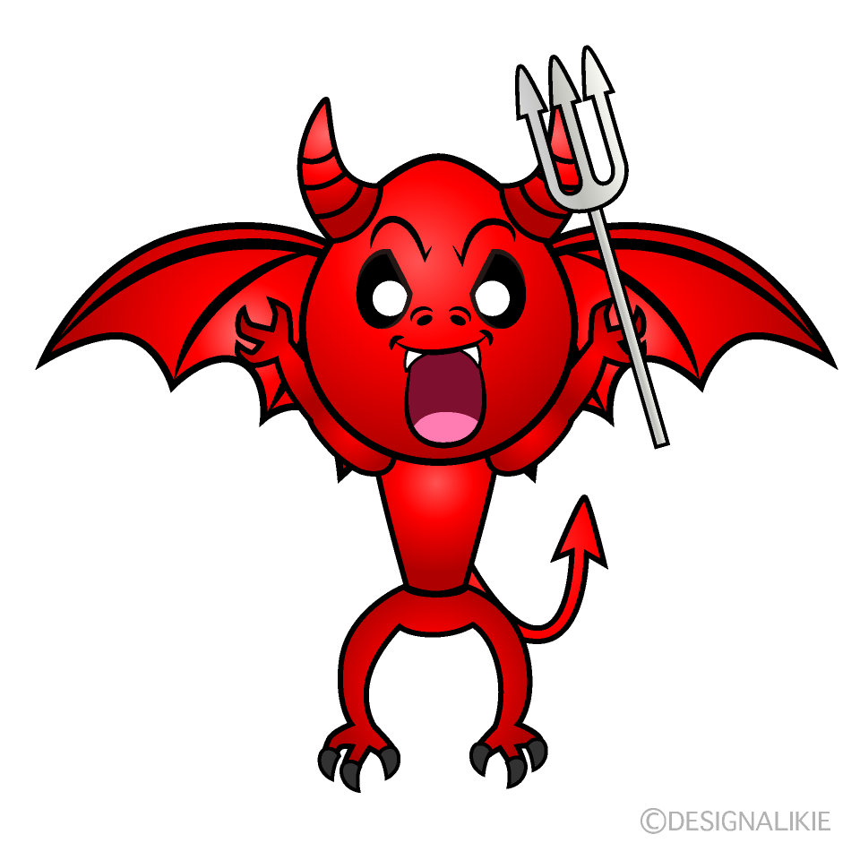 Surprising Devil Cartoon Character Image