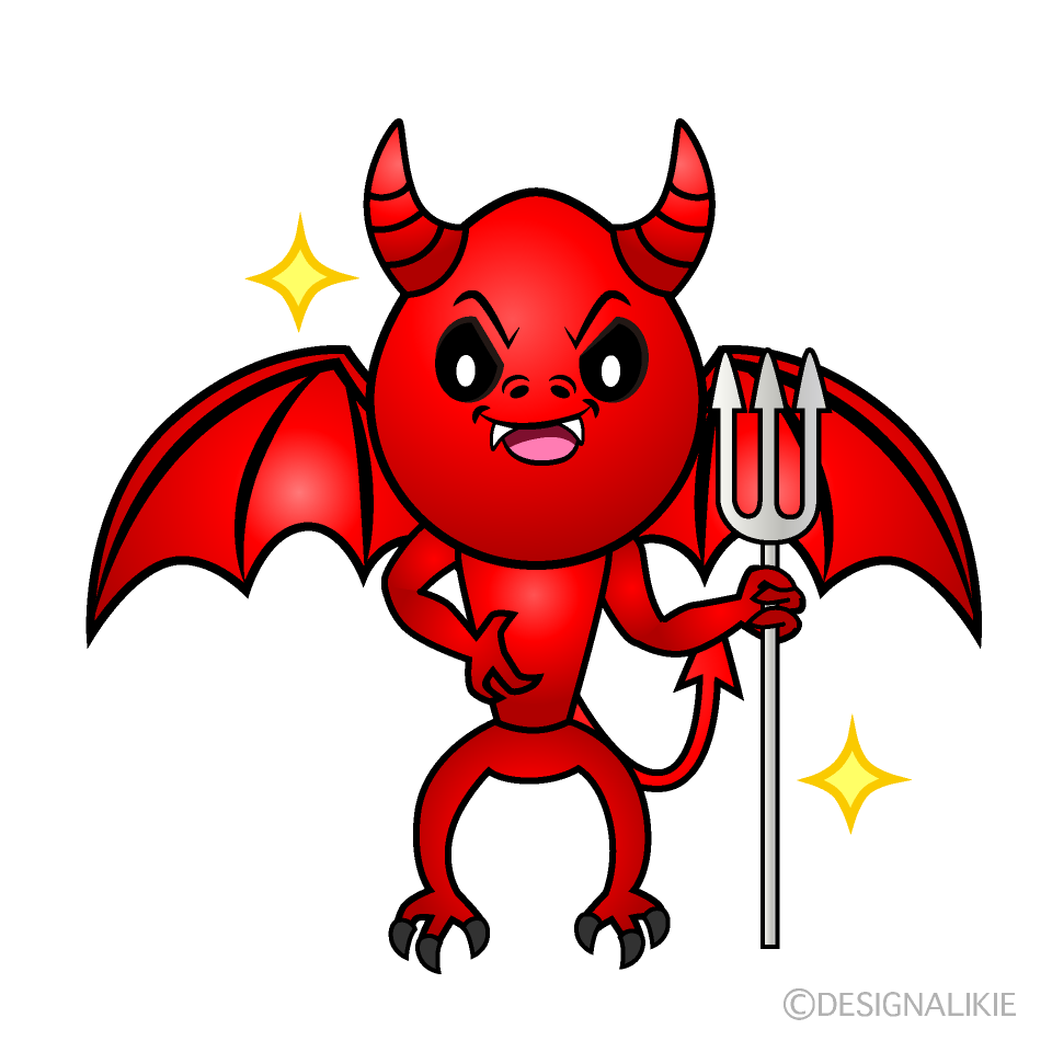 Glitter Devil Cartoon Character Image