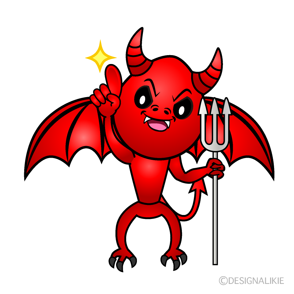 Posing Devil Cartoon Character Image