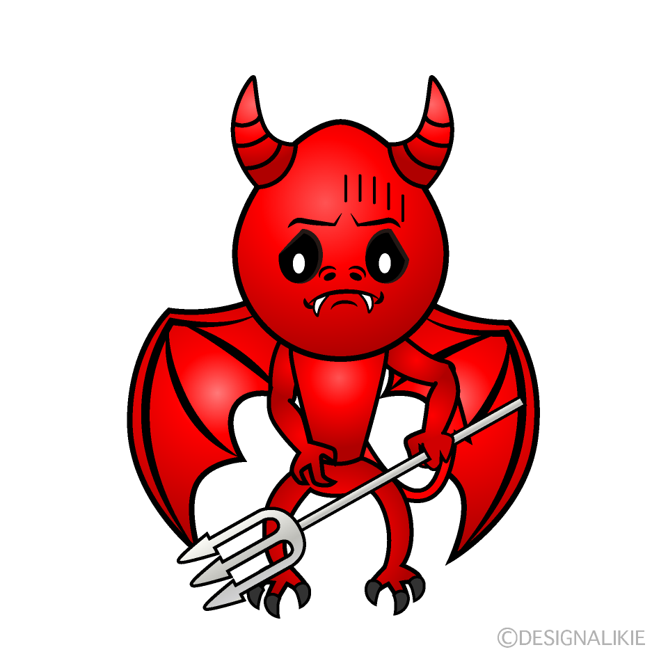 Depressed Devil Cartoon Character Image