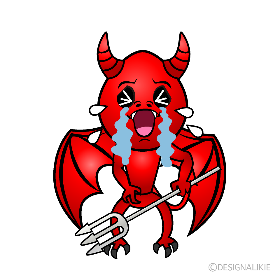 Crying Devil Cartoon Character Image