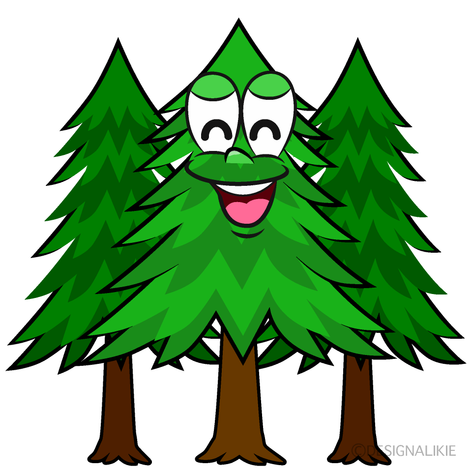 Smiling Forest Cartoon Character Image