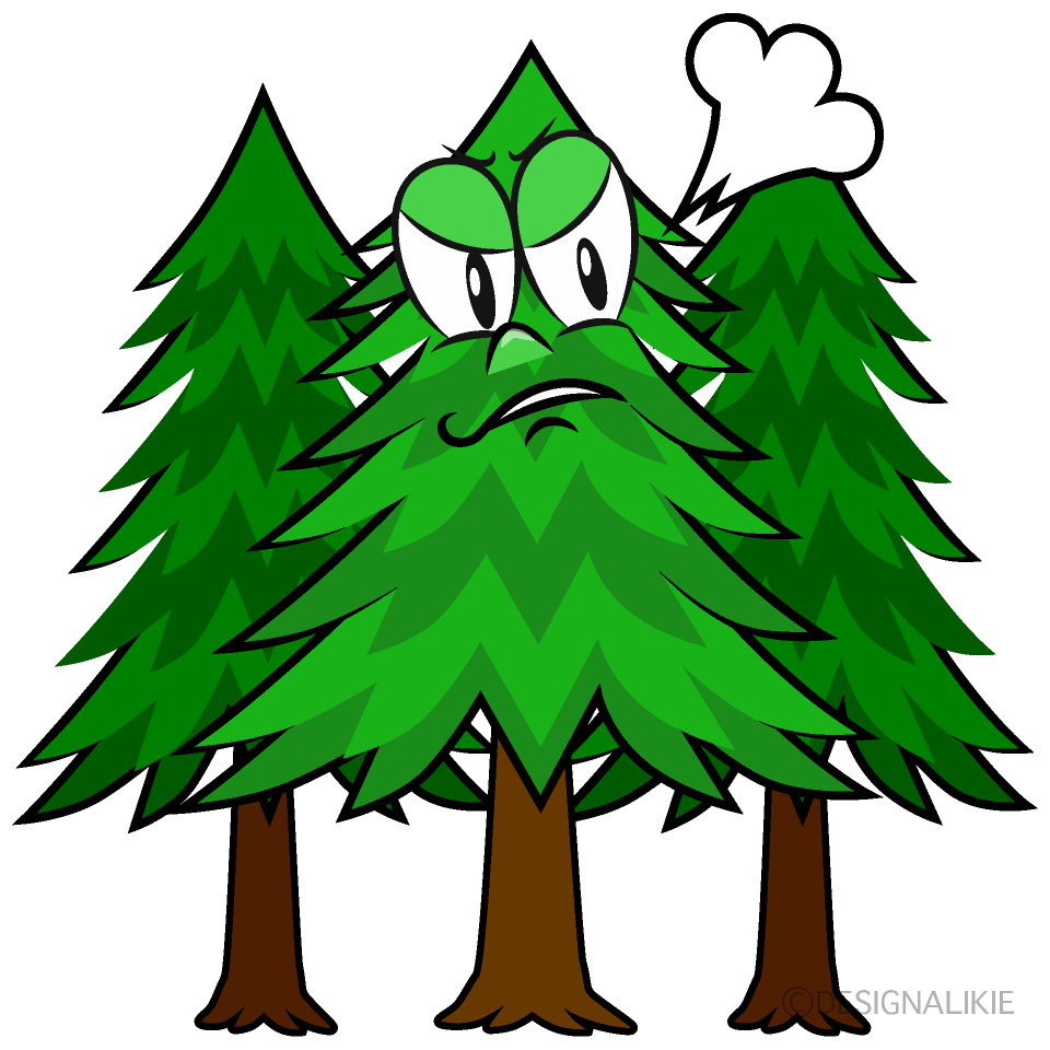 Angry Forest Cartoon Character Image