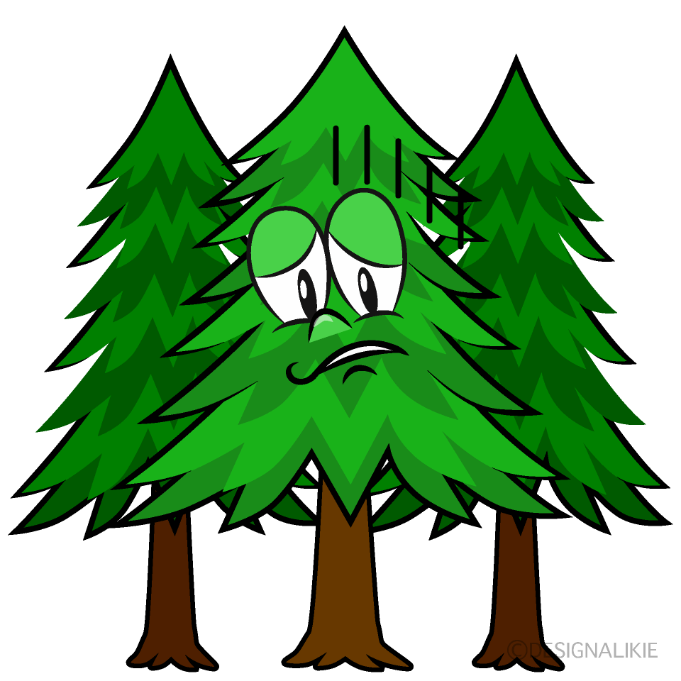 Depressed Forest Cartoon Character Image