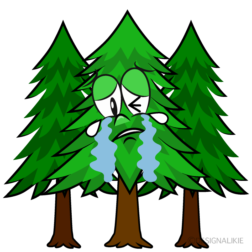 Crying Forest Cartoon Character Image