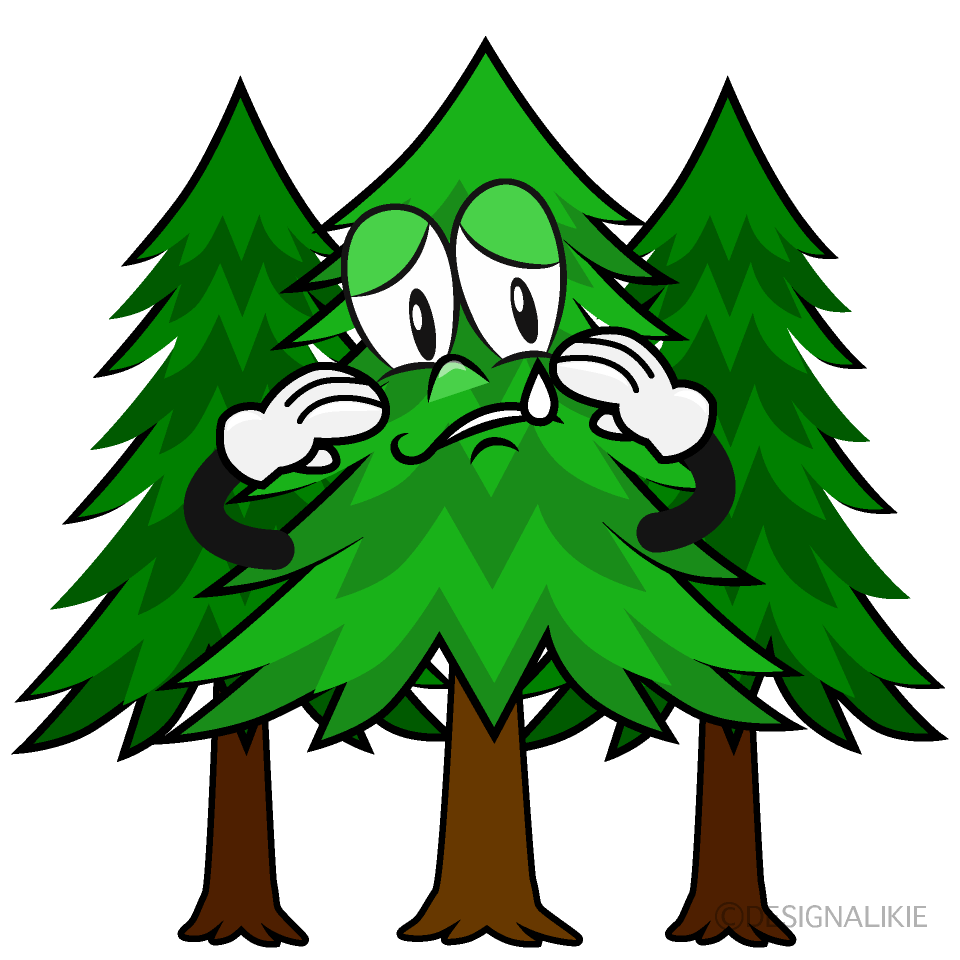 Sad Forest Cartoon Character Image