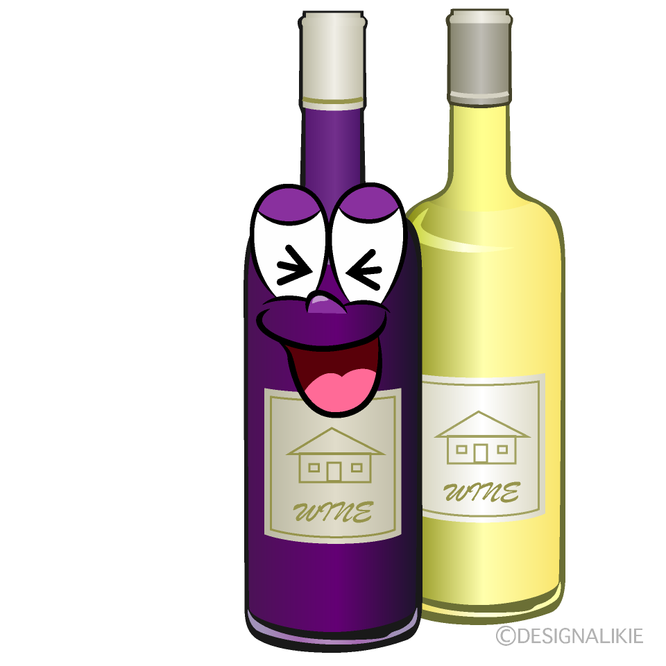 Laughing Wine Bottl Cartoon Character Image