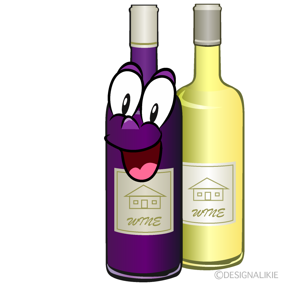 Surprising Wine Bottl Cartoon Character Image