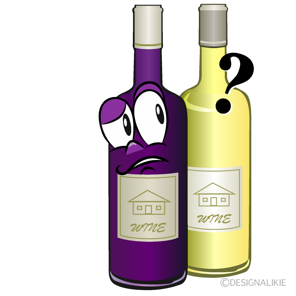 Thinking Wine Bottl Cartoon Character Image