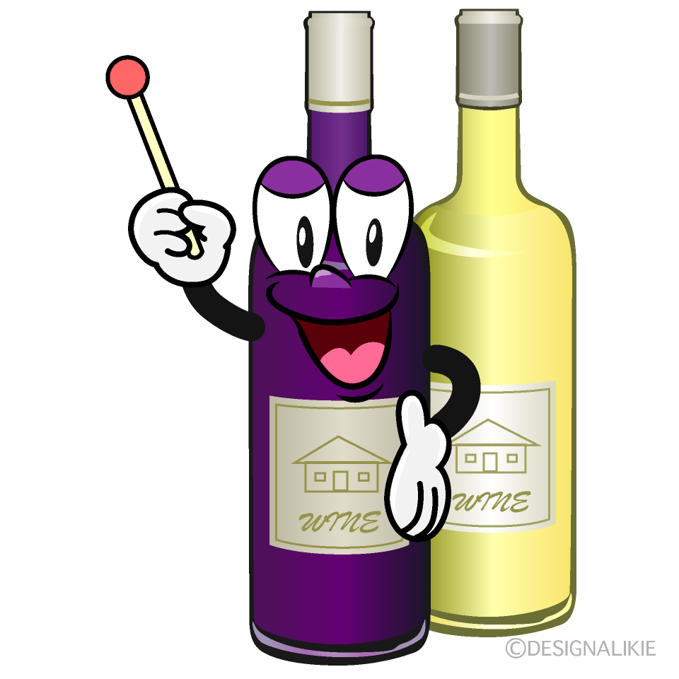 Speaking Wine Bottl Cartoon Character Image