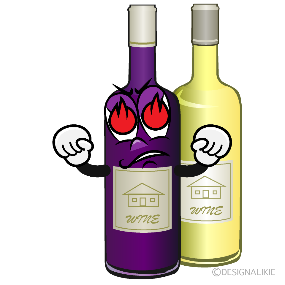 Enthusiasm Wine Bottl Cartoon Character Image