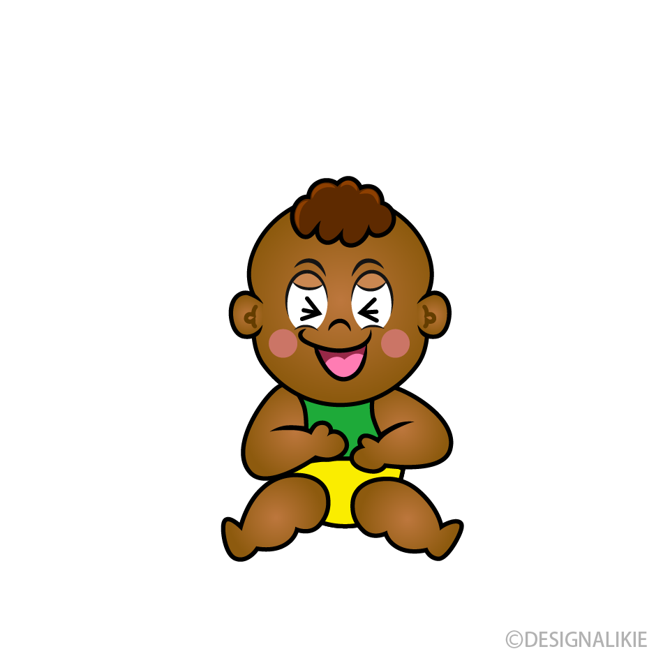 Laughing Little Boy Cartoon Character Image