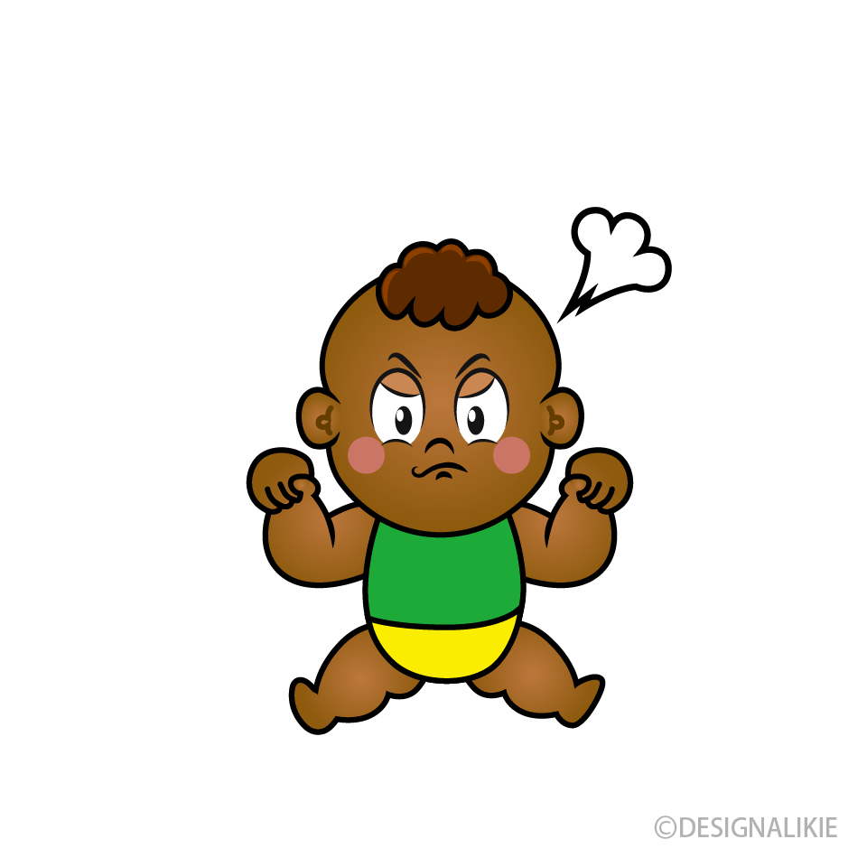 Angry Little Boy Cartoon Character Image