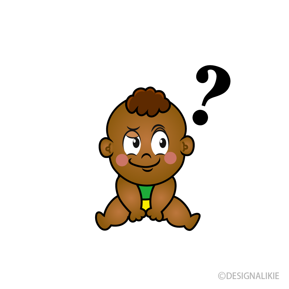 Thinking Little Boy Cartoon Character Image