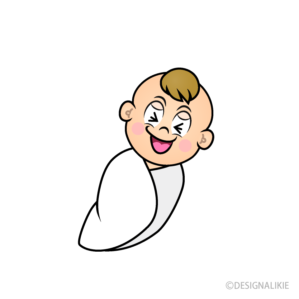 Laughing Newborn Cartoon Character Image