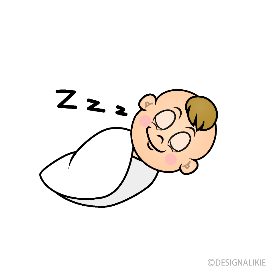 Sleeping Newborn Cartoon Character Image