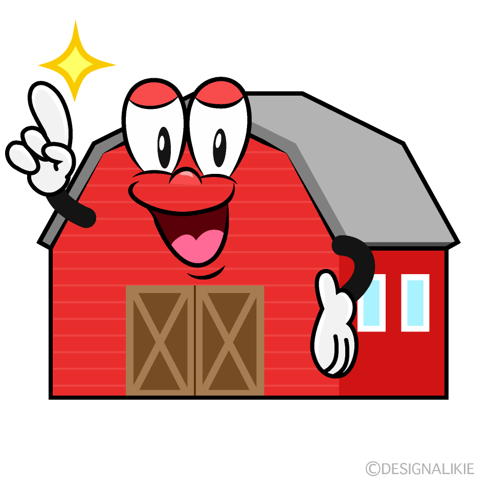 Posing Barn Cartoon Character Image