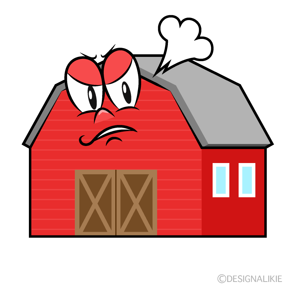 Angry Barn Cartoon Character Image