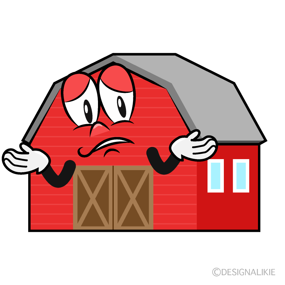 Troubled Barn Cartoon Character Image