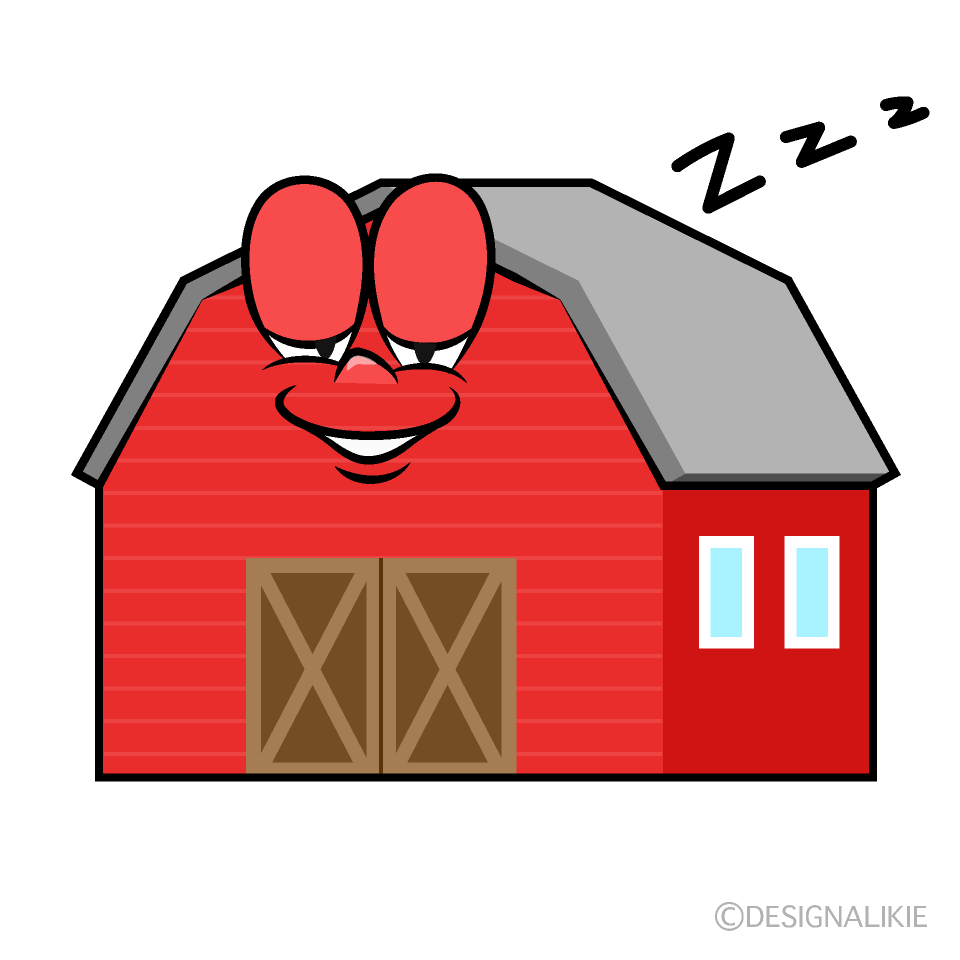 Sleeping Barn Cartoon Character Image