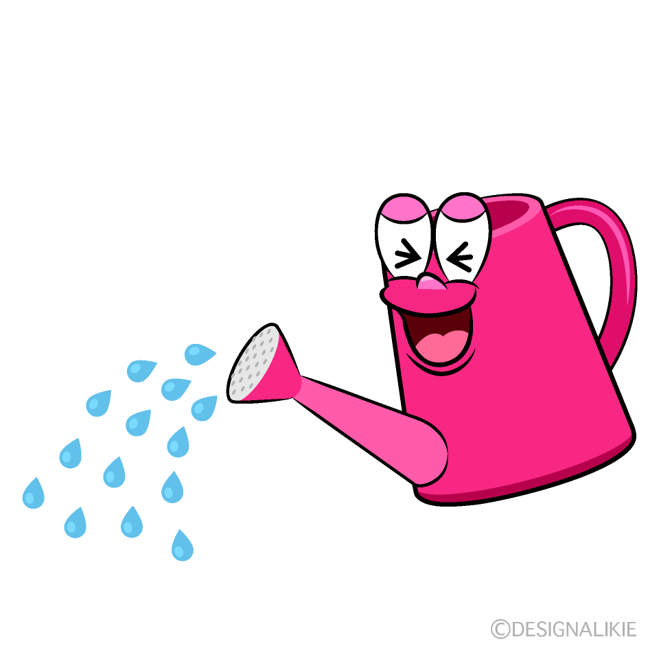 Laughing Watering Can Cartoon Character Image