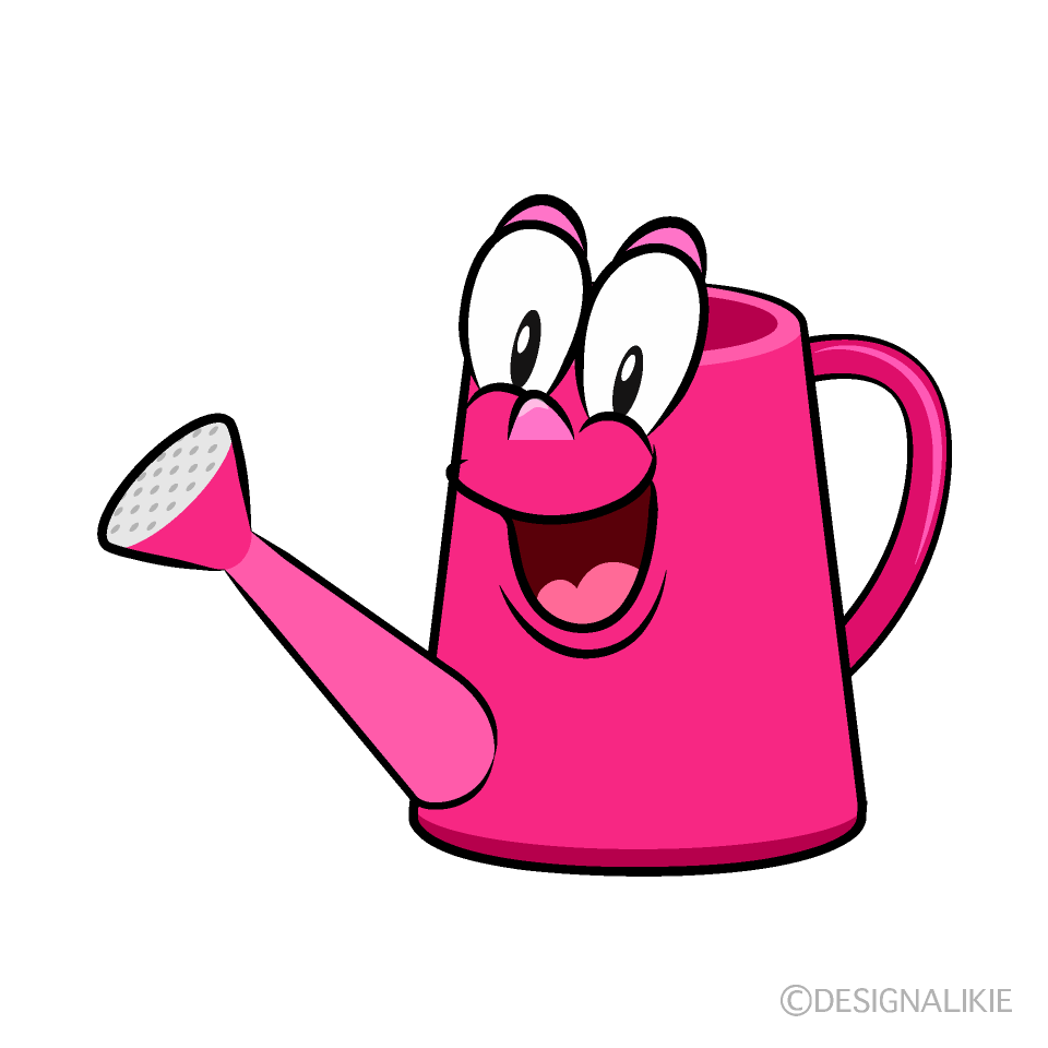 Surprising Watering Can Cartoon Character Image