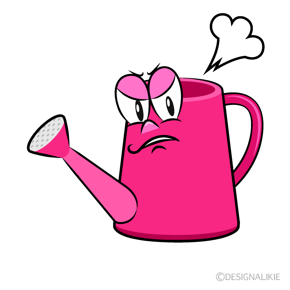 Angry Watering Can Cartoon Character Image