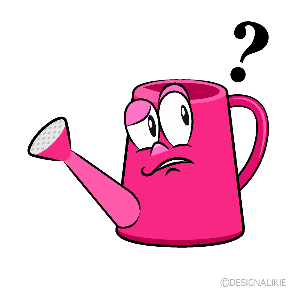 Thinking Watering Can Cartoon Character Image