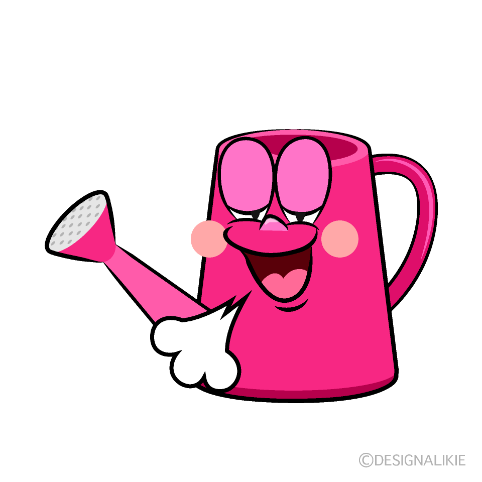 Relaxing Watering Can Cartoon Character Image