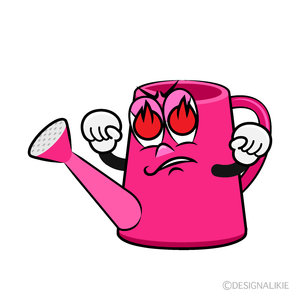 Enthusiasm Watering Can Cartoon Character Image