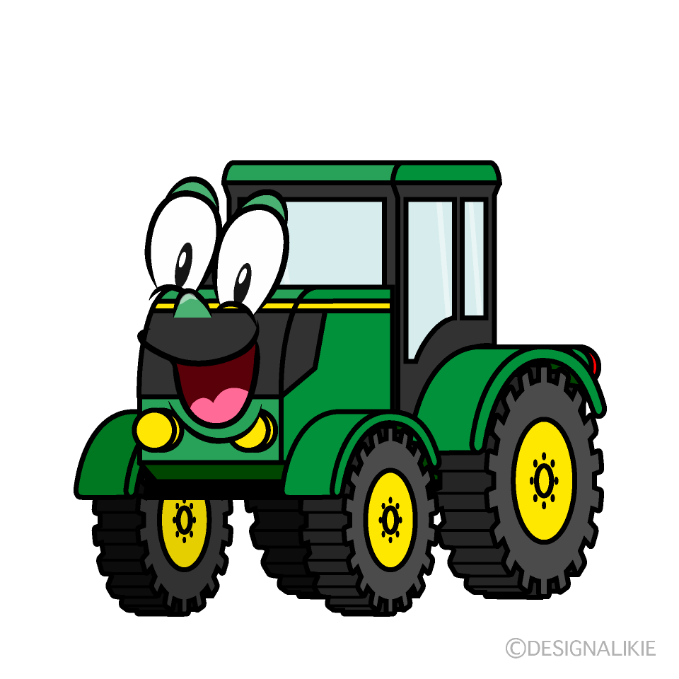 Surprising Tractor Cartoon Character Image