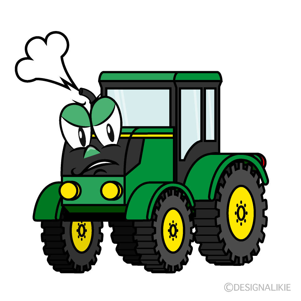 Angry Tractor Cartoon Character Image