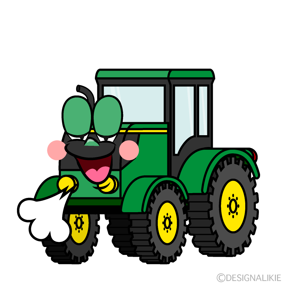 Relaxing Tractor Cartoon Character Image