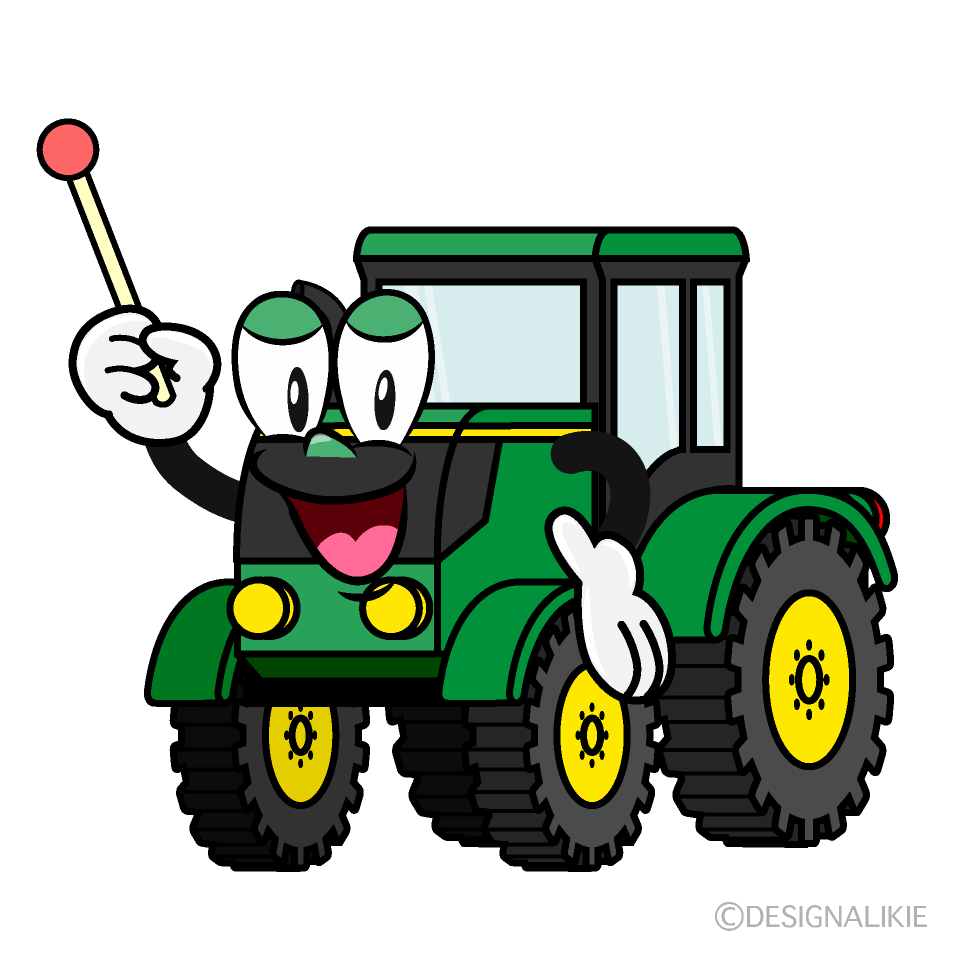 Speaking Tractor Cartoon Character Image