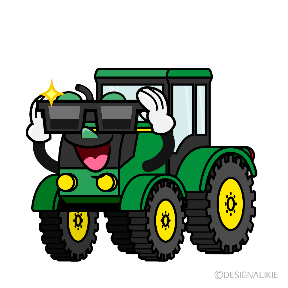 Cool Tractor Cartoon Character Image