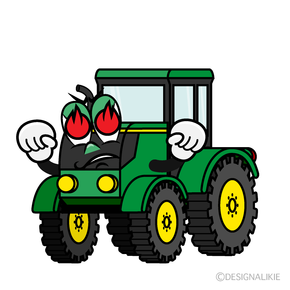 Enthusiasm Tractor Cartoon Character Image