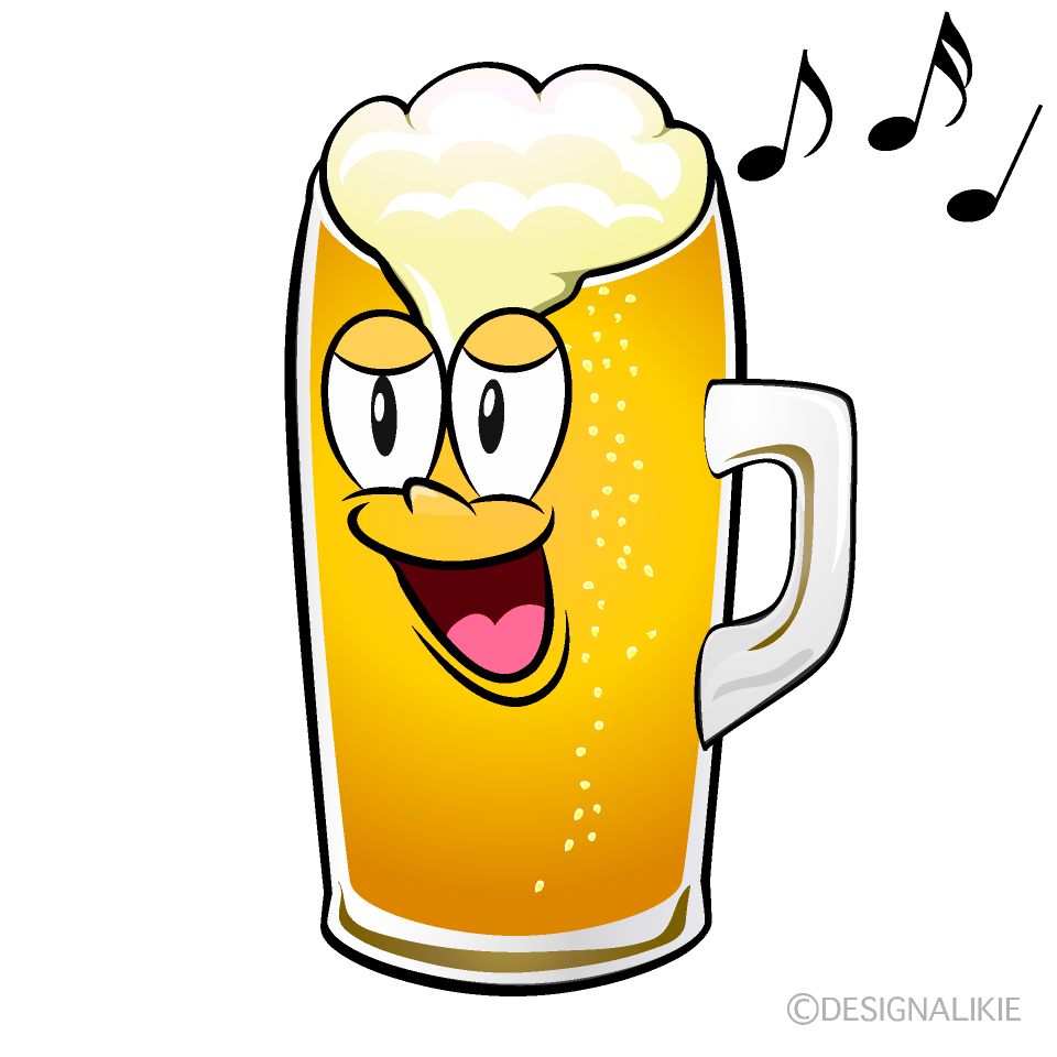 Singing Draft Beer Cartoon Character Image