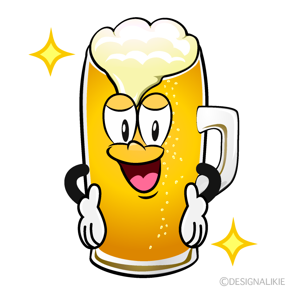 Glitter Draft Beer Cartoon Character Image