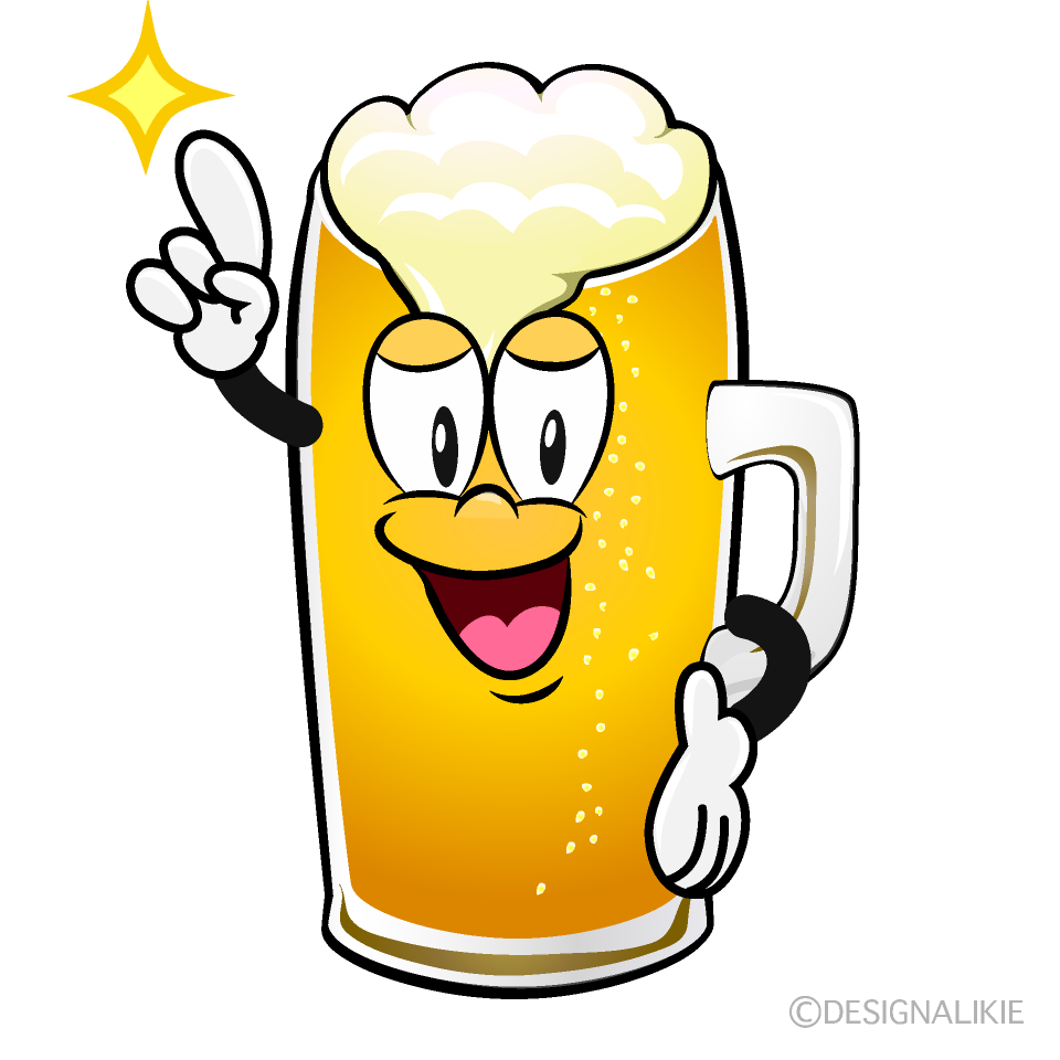 Posing Draft Beer Cartoon Character Image