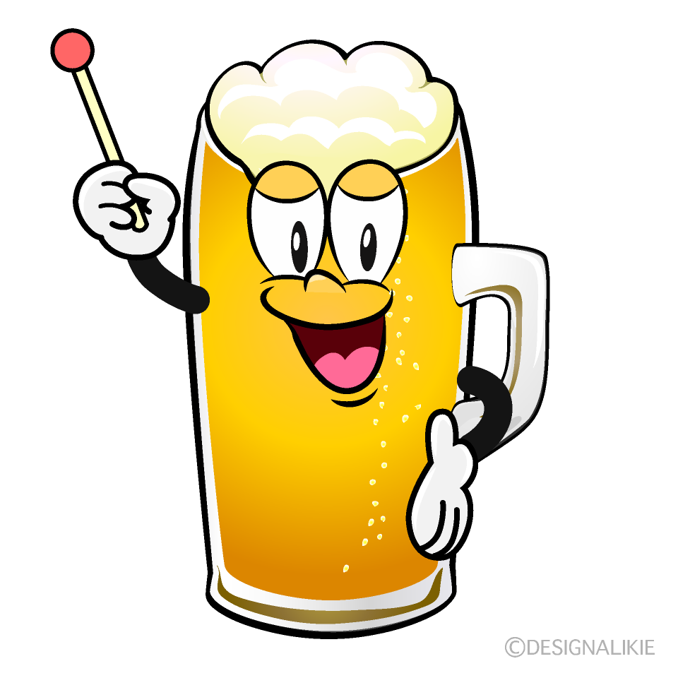 Speaking Draft Beer Cartoon Character Image