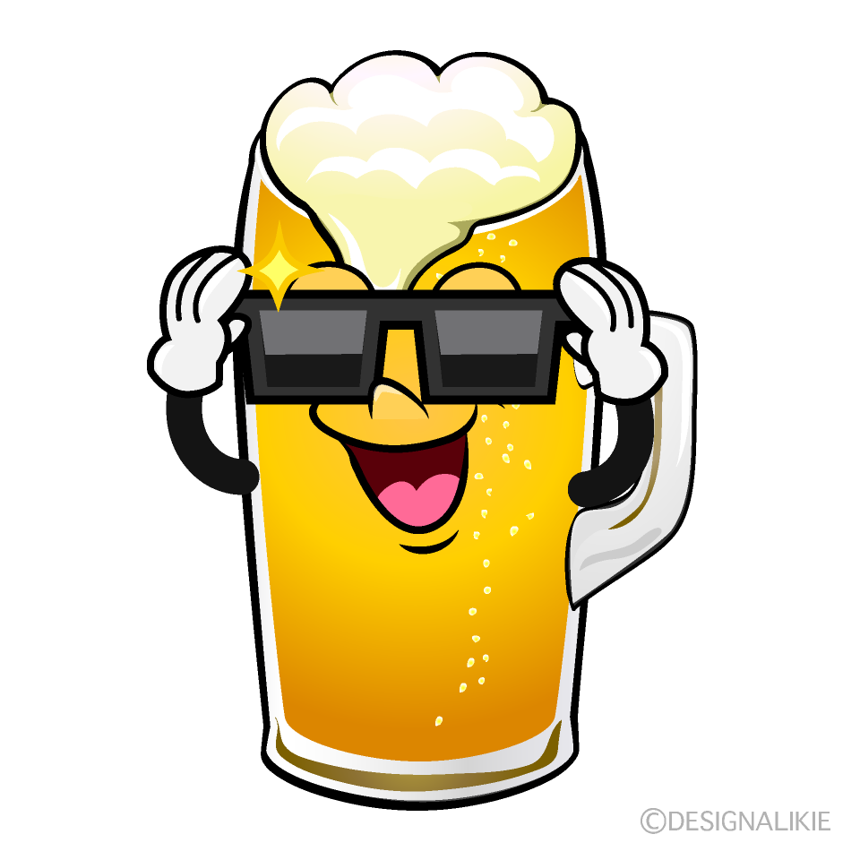 Cool Draft Beer Cartoon Character Image