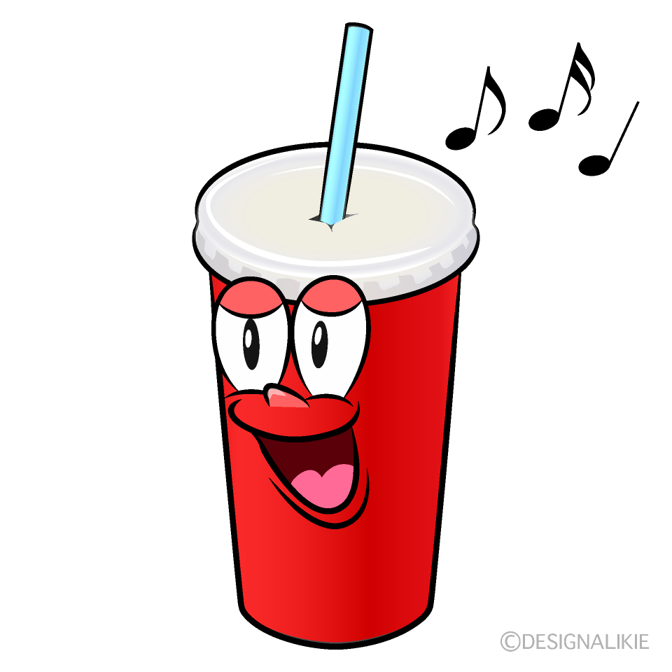 Singing Soda Cup Cartoon Character Image