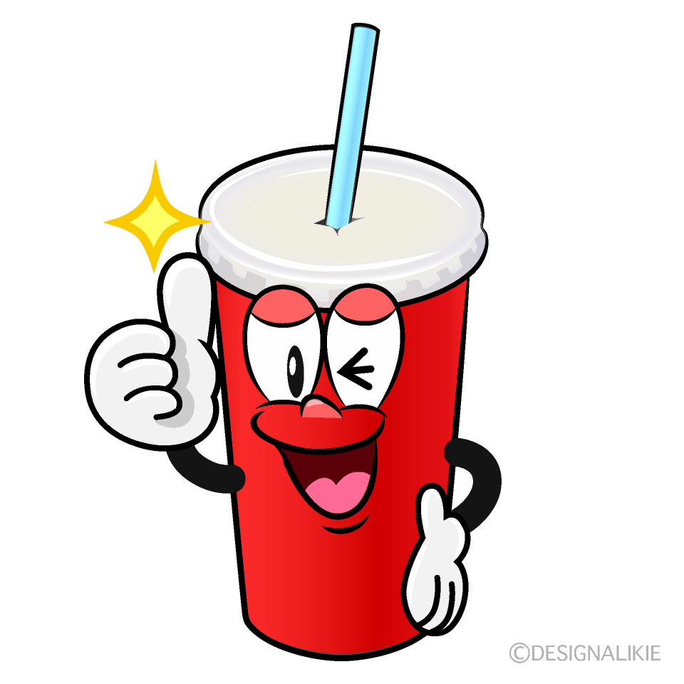 Thumbs up Soda Cup Cartoon Character Image