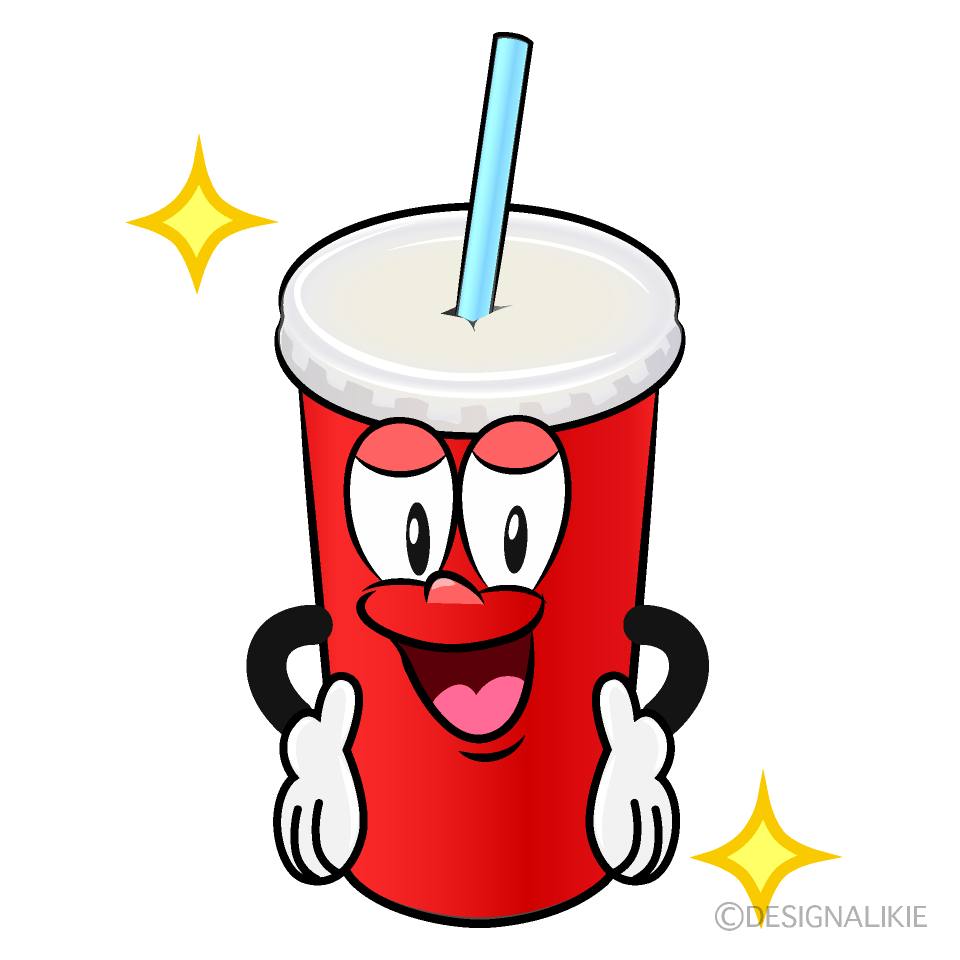 Glitter Soda Cup Cartoon Character Image