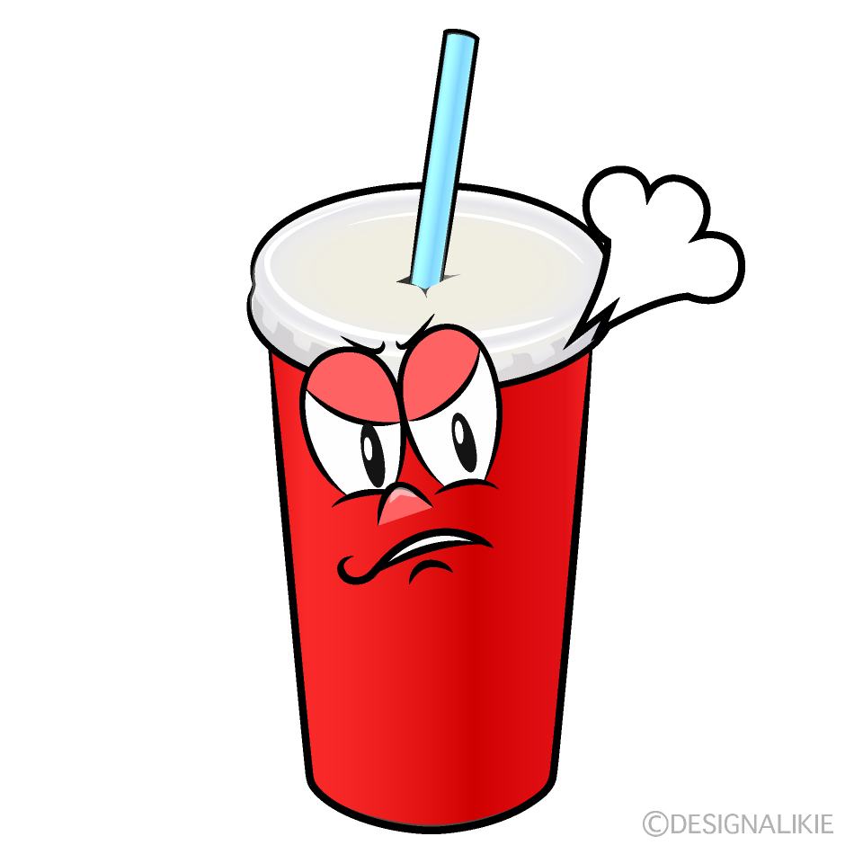 Angry Soda Cup Cartoon Character Image