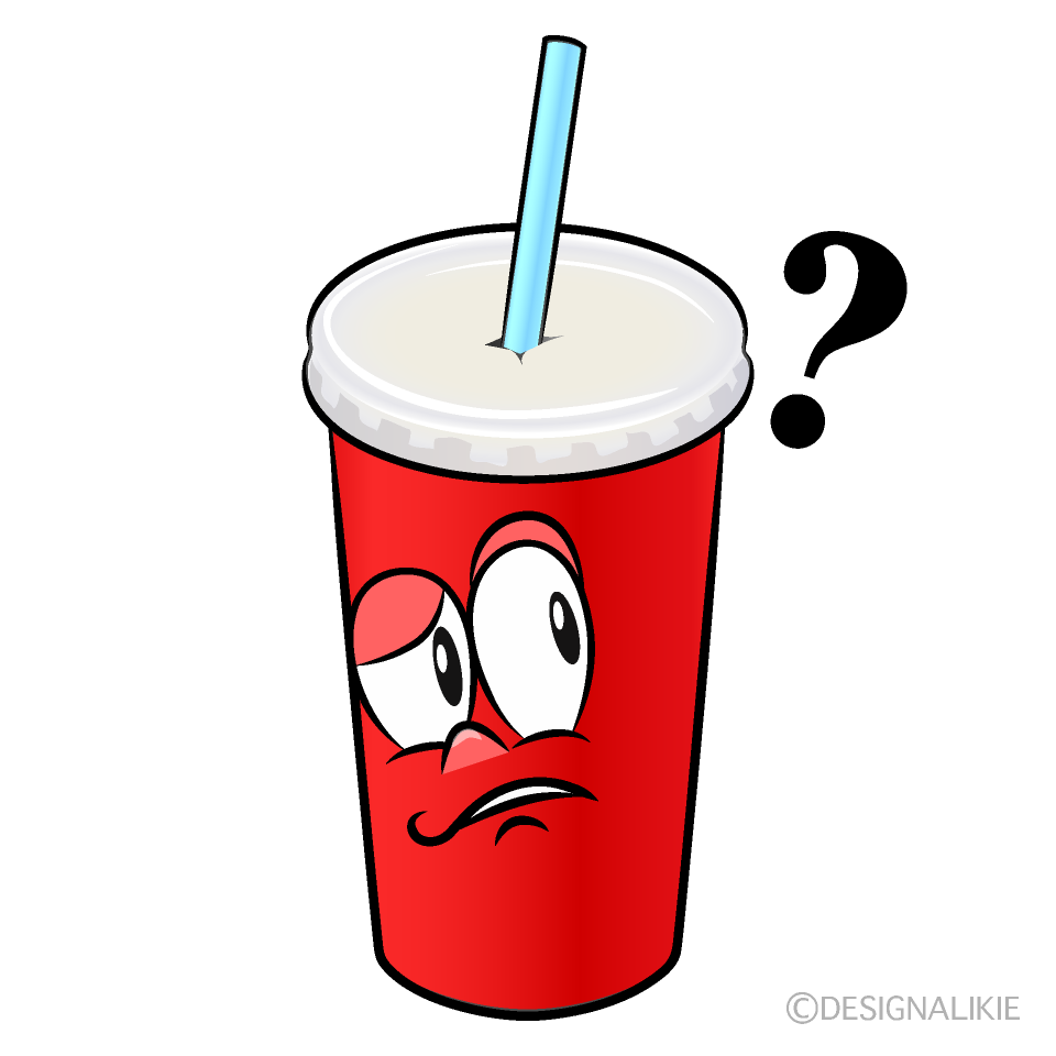 Thinking Soda Cup Cartoon Character Image