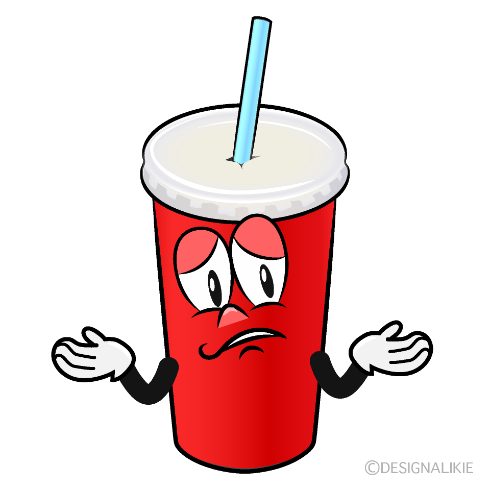 Troubled Soda Cup Cartoon Character Image