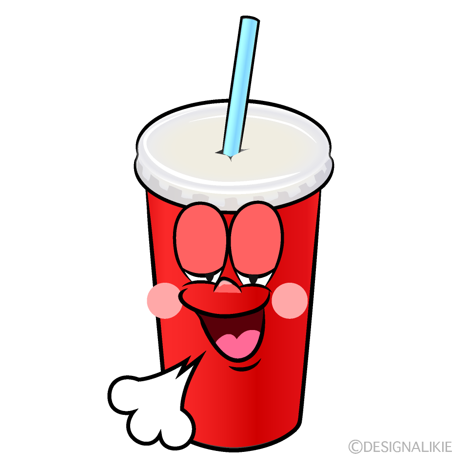 Relaxing Soda Cup Cartoon Character Image